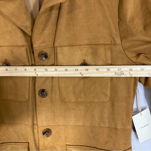 NEW Tularosa Zion Camel Faux Suede Shirt Jacket XS - Picture 6 of 14